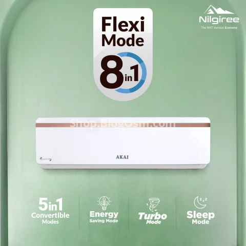 Akai Nilgiree 1.5 Ton 3-Star Inverter AC, Flexi Mode 8-in-1, (Cools at 55°C degrees, 100% Copper, AKSI-183PQE, 2026 Model) 5