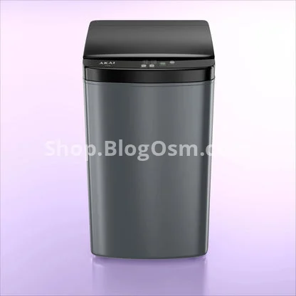 Akai 7.5Kg, 5 Star, Fully Automatic Top Load Washing Machine, Plastic Lid, Inox Grey, AFT-75DGPP