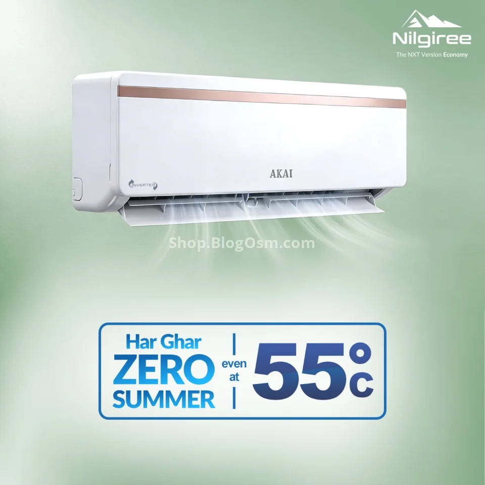 Akai Nilgiree 1.5 Ton 3-Star Inverter AC, Flexi Mode 8-in-1, (Cools at 55°C degrees, 100% Copper, AKSI-183PQE, 2026 Model)