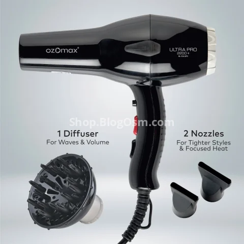 2200 Watt Hair Dryer for Fast Home Styling - Ozomax