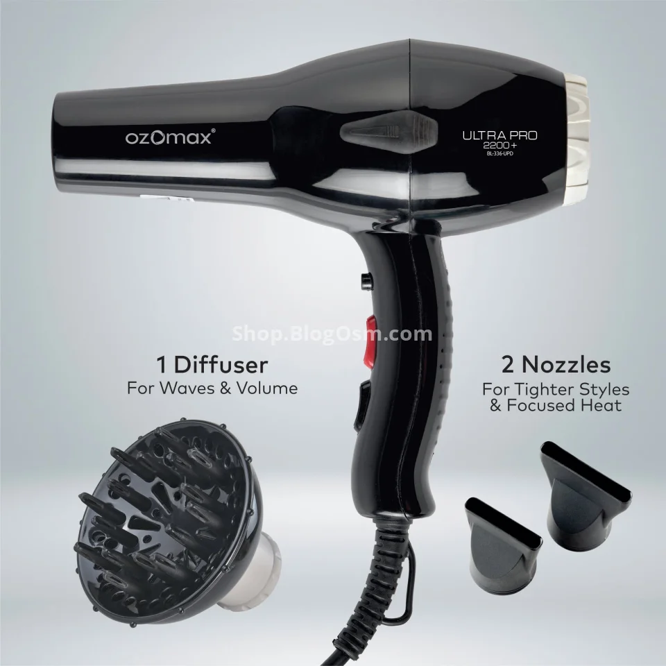 2200 Watt Hair Dryer for Fast Home Styling - Ozomax